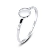 Designed Round Silver Ring NSR-2745